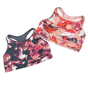 VICTORIA SPORT 2 for 1 floral print sports bras size XL